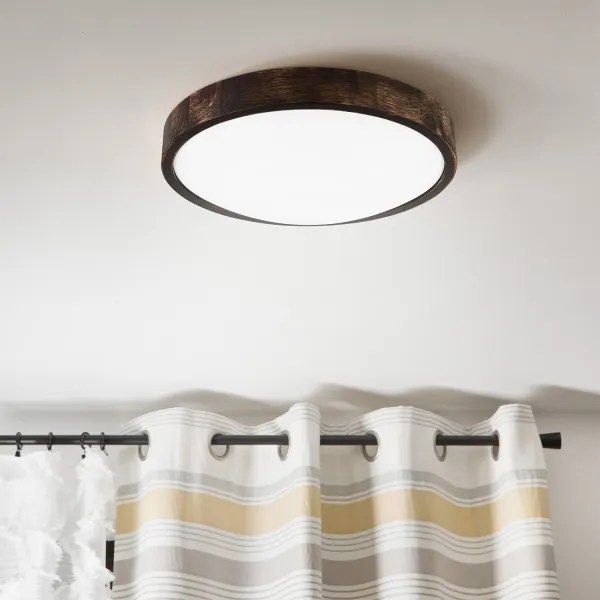 Brilagi - Plafoniera LED CARVALHO SLIM SMOKEY LED/36W/230V rovere Ø 37,5 cm