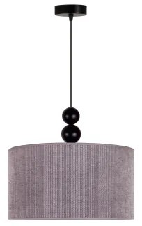 Duolla - Lampadario a sospensione con filo LYON 1xE27/15W/230V diametro 40 cm grigio