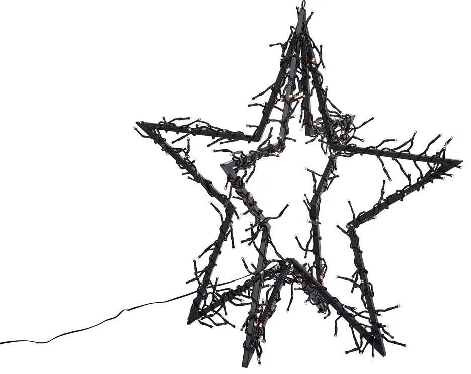 Stella di Natale nera con LED IP44 - Brilli