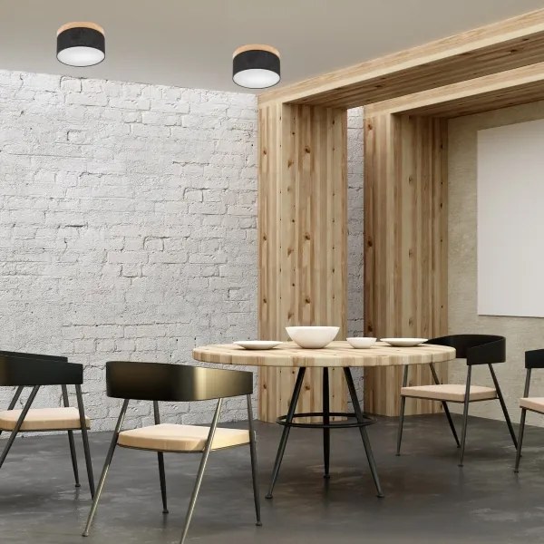 Brilagi - LED Plafoniera BELLADONNA 1xE27/15W/230V nero/pino