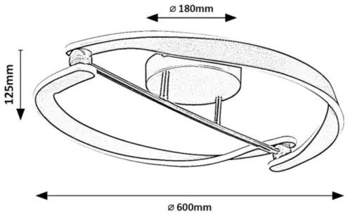 Rabalux 71149 - Plafoniera LED ADALIND LED/40W/230V 3000K Ø 60 cm