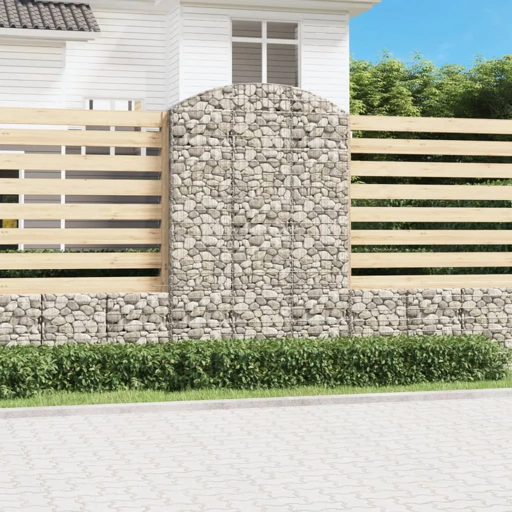 Cesto Gabbione Ad Arco 150x50x220/240 Cm Ferro Zincato /