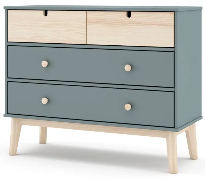 Cassettiera per bambini verde polveroso 100x81x40 cm Estefania – Marckeric