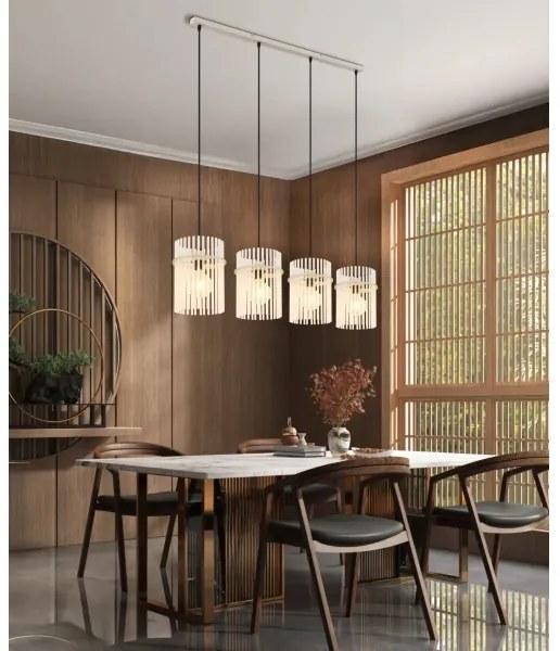 Globo 15698-4HB - Lampadario sospeso con cavo GORLEY 4xE27/60W/230V