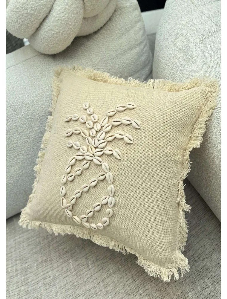 Federa decorativa in cotone 43x43 cm Seashells – Mioli Decor