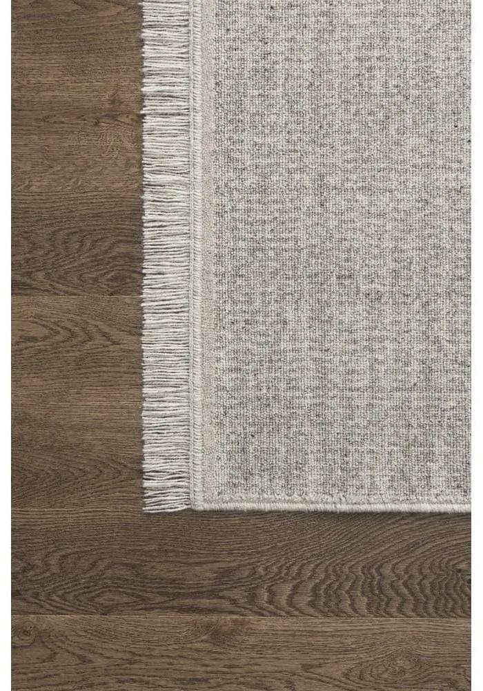 Tappeto in lana grigio chiaro 200x300 cm Nizer - Agnella