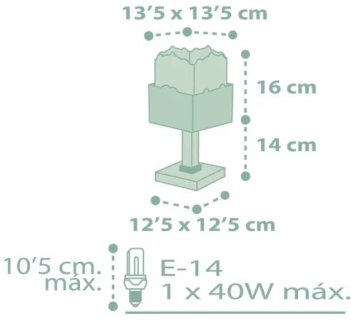Dalber 63161H - Lampada per bambini PANDA 1xE14/40W/230V verde