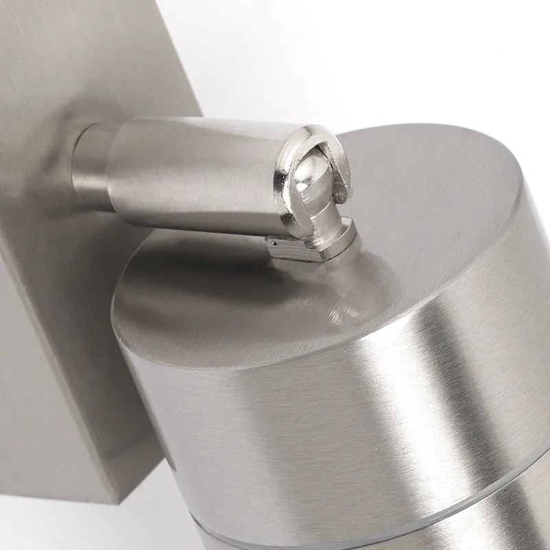 Lampada da parete per esterni in acciaio IP44 orientabile e inclinabile - Solo