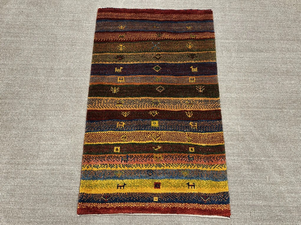 Gabbeh Tappeto 80x130 (Iran) Annodato A Mano