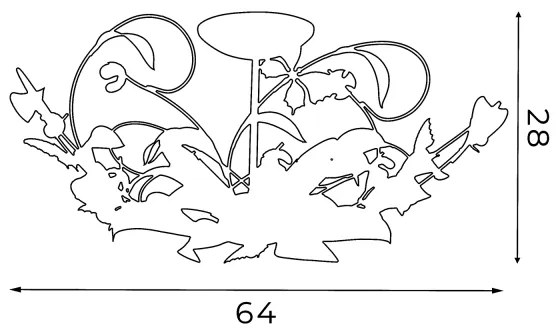 Lampadario fisso SUMMER 3xE14/60W/230V