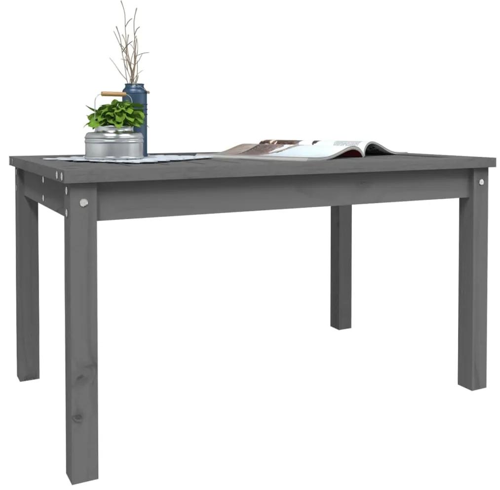 Tavolo da giardino grigio 82,5x50,5x45 cm legno massello pino