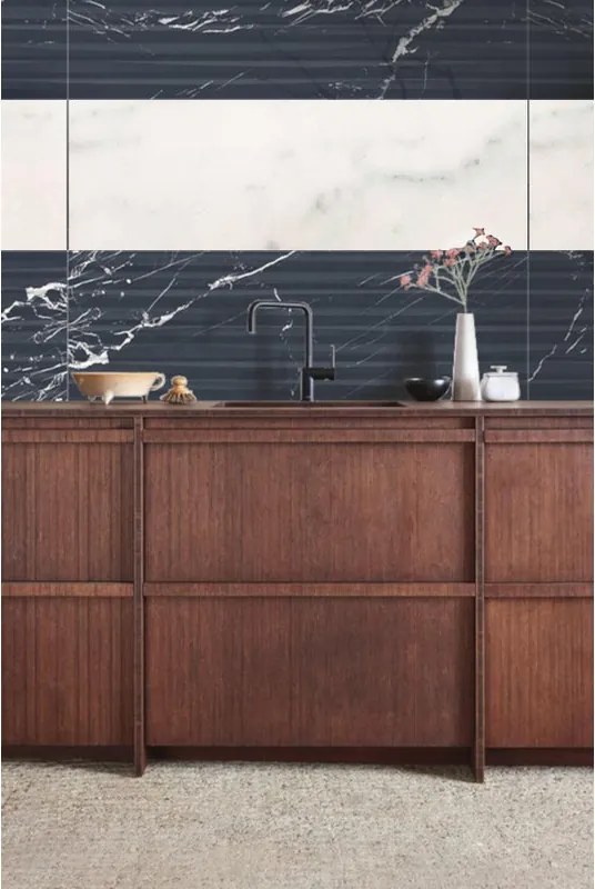 Piastrella da pavimento e rivestimento interno 50 x 100 cm Sp. 3.5 mm rettificato Estatuario in gres porcellanato bianco venato grigio opaco traffico intenso (pei 4/5) R9