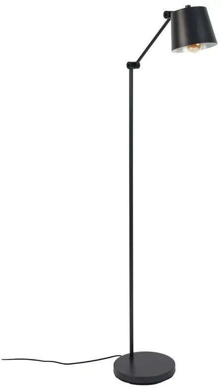 Lampada da terra nera con paralume in metallo (altezza 135 cm) Hajo - White Label