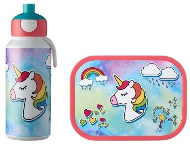 Set di borracce e snack per bambini Unicorno - Mepal