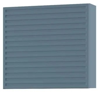 Pensile bagno Pixel laccato opaco indaco, 1 anta apertura da sinistra P 17 x L 40 x H 40 cm