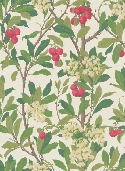 Tapete Strawberry Tree von Cole & Son - Scarlet & Ivory