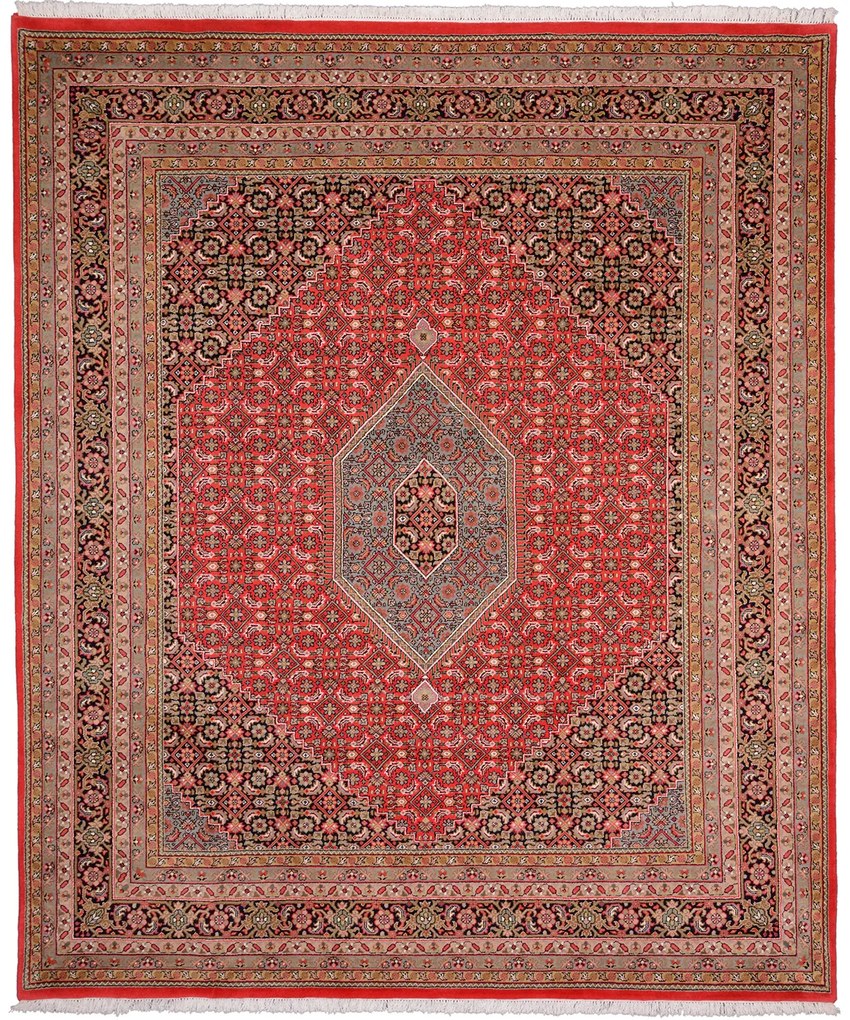 Bidjar Tappeto 300x250 Rosa (Indian) Annodato A Mano