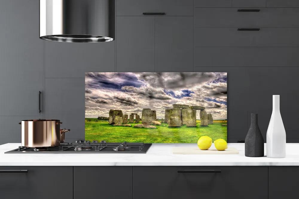 Pannello paraschizzi cucina Paesaggio di Stonehenge 100x50 cm