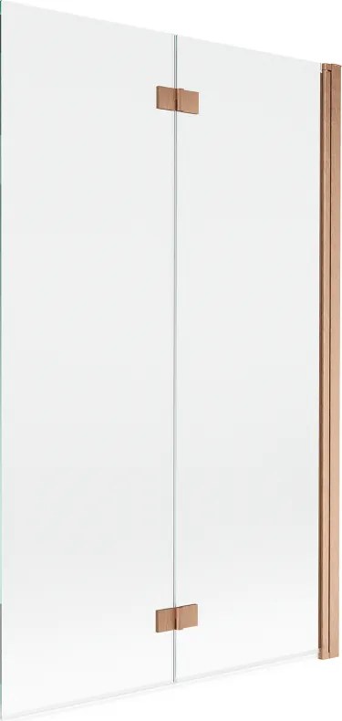 Mexen Mist parete doccia a 2 ante destra 110 x 150 cm, trasparente, rame spazzolato - 8A9-110-002-65-00-P