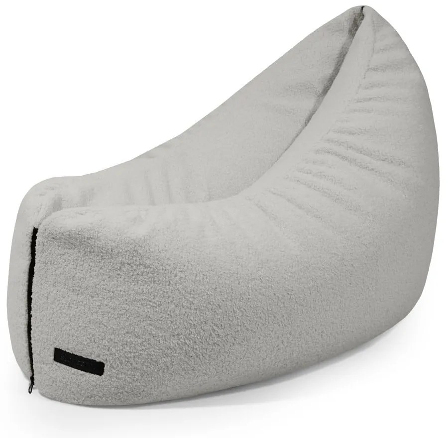 Pouf a sacco per bambini grigio chiaro con rivestimento in bouclé Clip Clap 90 – SLOWDOWN