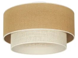 Duolla - Plafoniera YUTE BOHO 1xE27/15W/230V diametro 45 cm marrone/color crema