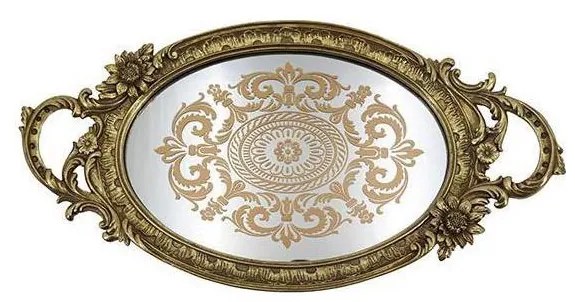 Vassoio decorativo 46,5x24,4 cm oro