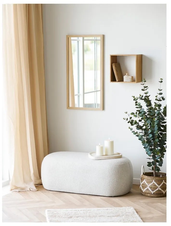 Panchina beige con rivestimento in bouclé Blossomville – House Nordic