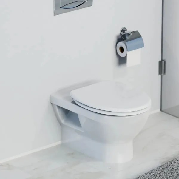 Schütte 82100-A - Sedile WC bianco a chiusura rallentata in Duroplast