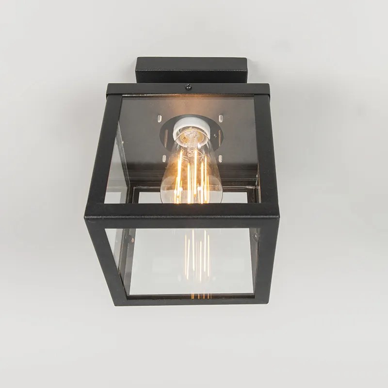 Lampada da soffitto da esterno industriale nera 1 luce - Rotterdam