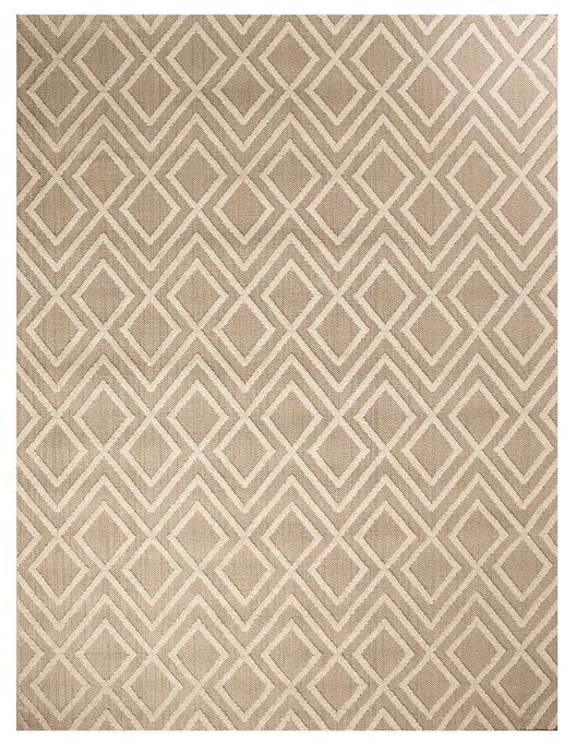 Tappeto Ayana geometrico beige, L 150 x L 100 cm