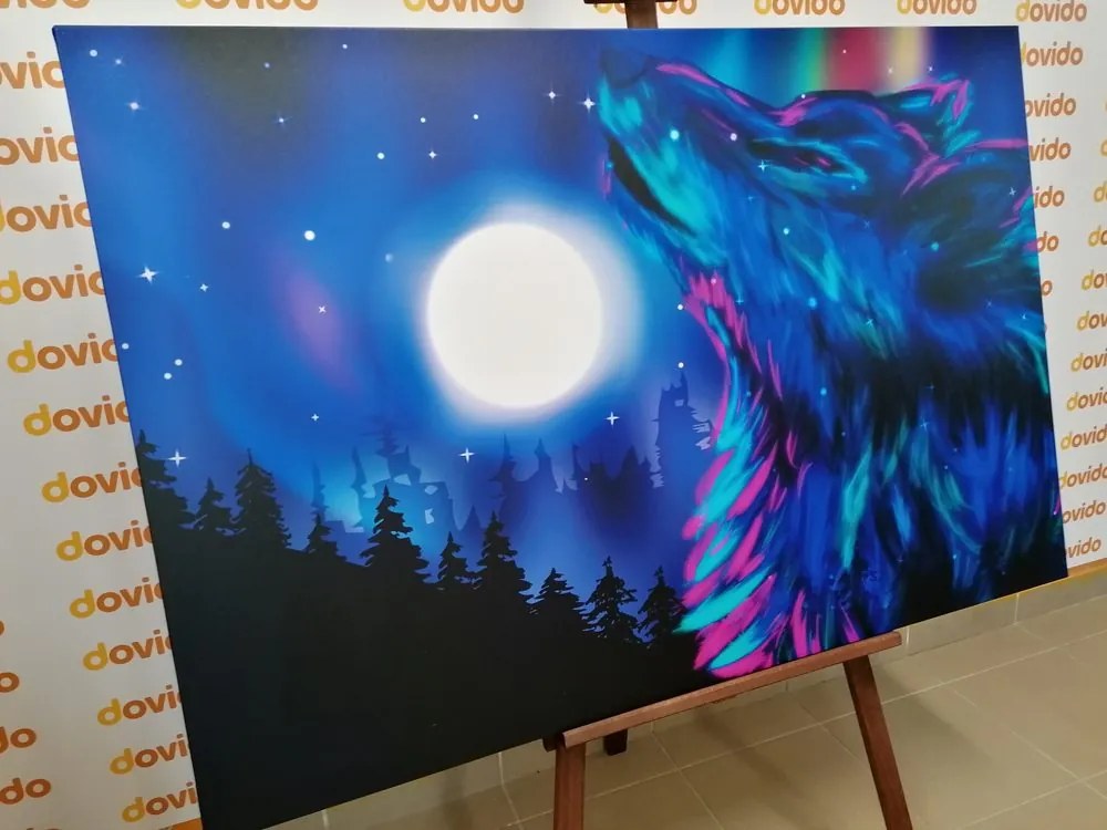 Quadro su tela – Luna dei lupi