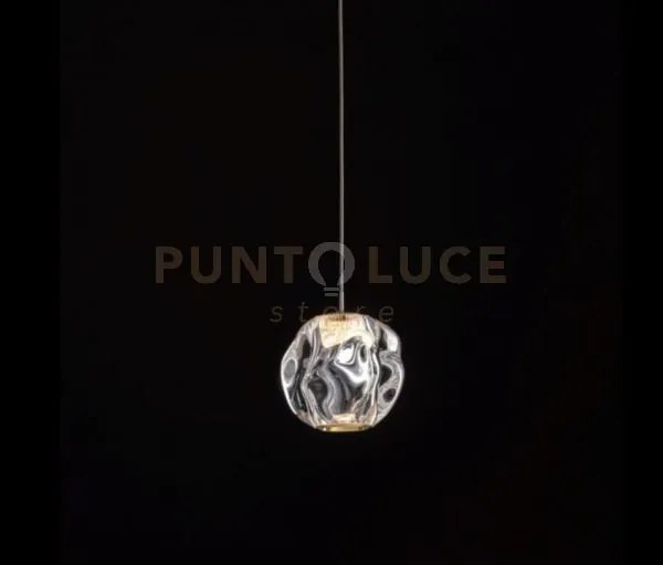 Ciottolo, solo testa, oro, led 4,2w, 357lm 3000k, dia. 14 x h400 cm...