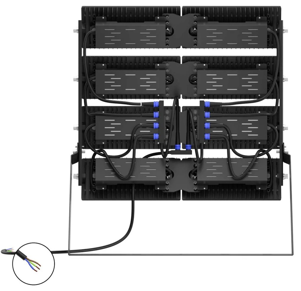 Faro Modulare LED 1.600W IP66 167lm/W No Flickering con driver Philips Colore Bianco Freddo 5.000K
