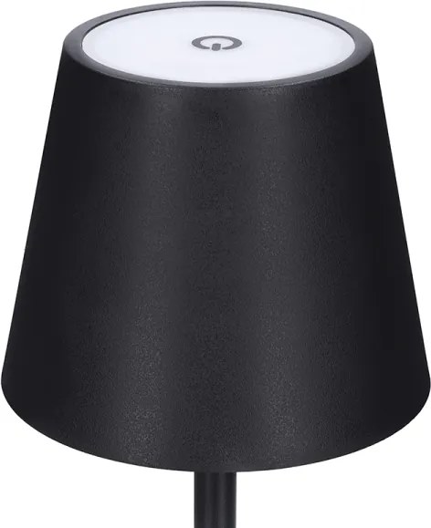 Solight WO69-B - Lampada da tavolo LED ricaricabile dimmerabile a sfioramento LUCCA LED/3,7V 2000 mAh nera