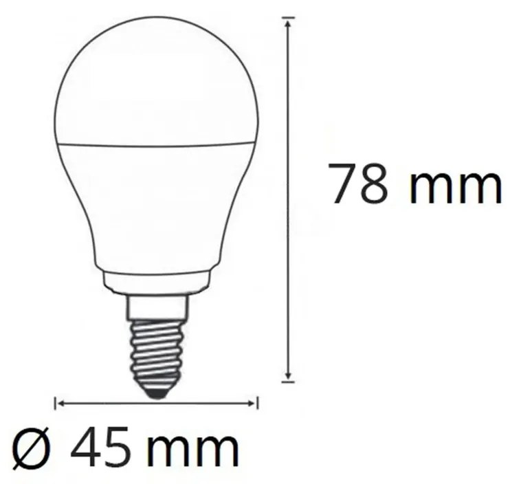 Lampadina LED E14 6W 12/24V AC/DC G45 Colore Bianco Naturale 4.000K