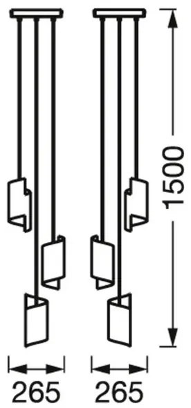 Ledvance - Lampadario LED dimmerabile su filo SMART+ DECOR 3xLED/8W/230V nero Wi-Fi