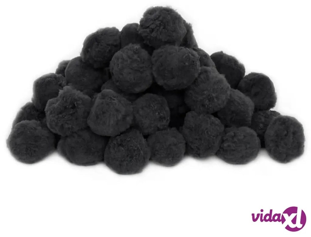 vidaXL Sfera Filtrante Anti Odore per Piscina Nero 700g Polietilene