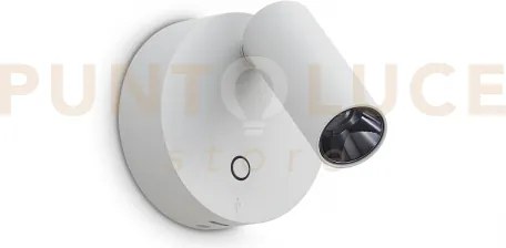 Elf applique a parete con presa usb-c led 3000 k 3w  200 lm dimmera...