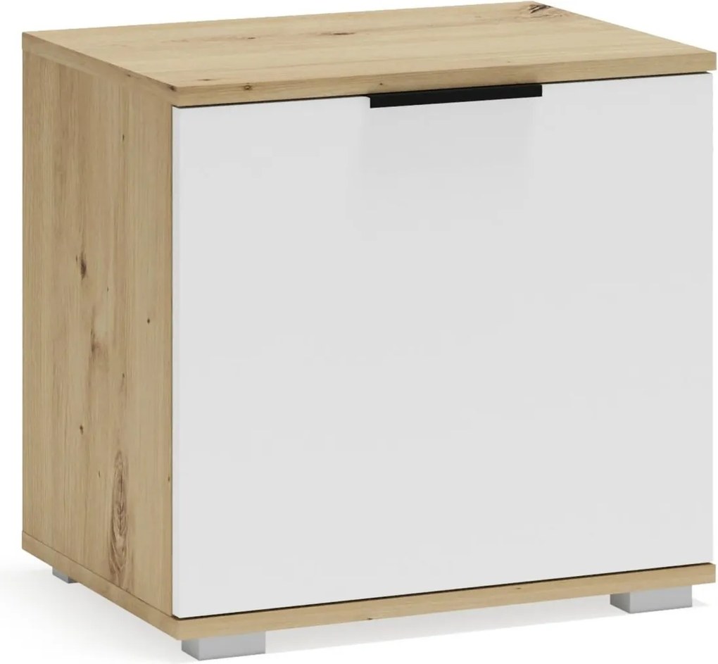 Clif ST-50 – Mobiletto basso in finitura rovere artisan e bianco