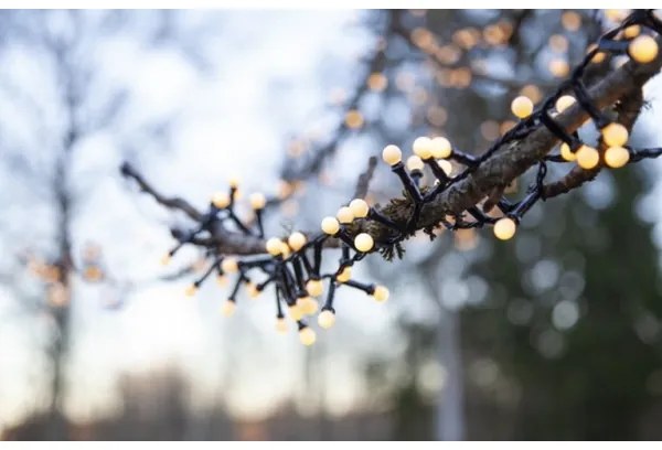 Eglo - Catena di Natale LED da esterno BERRY MINI 300xLED/8 funzioni 11m IP44 bianco caldo