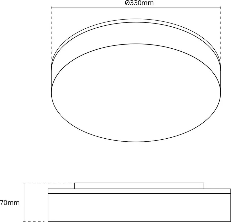Plafoniera LED Regolabile 18W 24W 30W Rotonda CCT IP54 - Ø33 cm