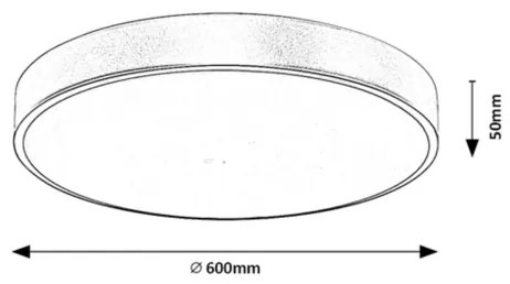 Rabalux 71038 -LED Plafoniera dimmerabile TESIA LED/60W/230V 3000-6000K+telecomando