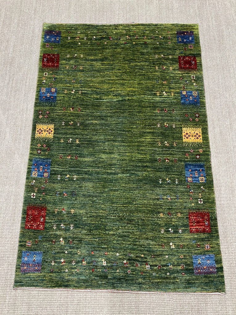 Loribaft Tappeto 160x100 Verde (Iran) Annodato A Mano