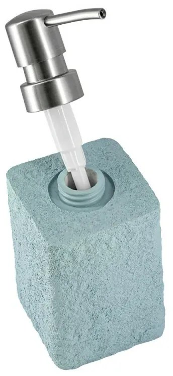 Dispenser sapone liquido in poliresina turchese pastello