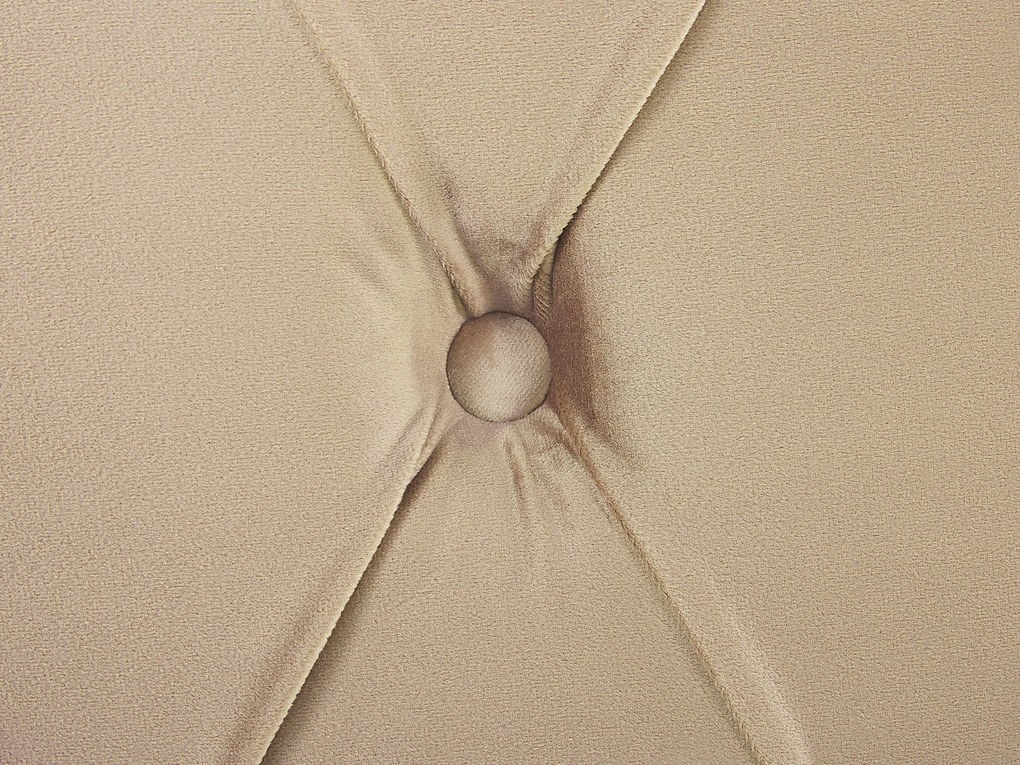 Letto matrimoniale in velluto beige stile chesterfield 160x200cm AVALLON Beliani