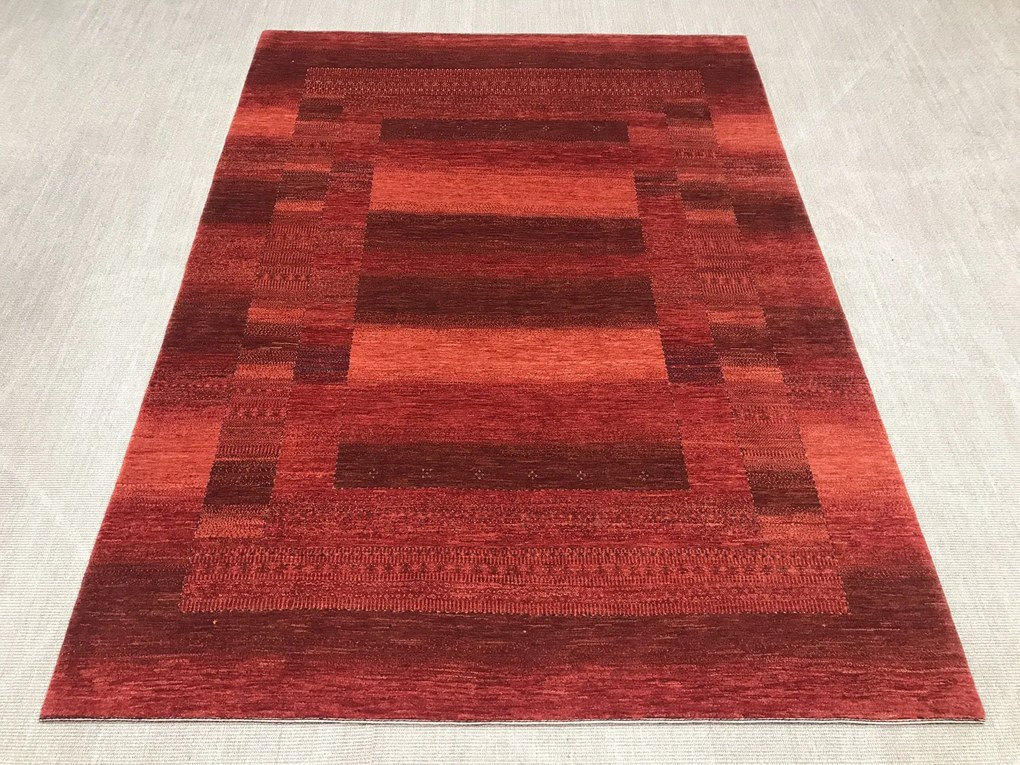 Loribaft Tappeto 210 x 290 Rosso (Iran) Annodato A Mano