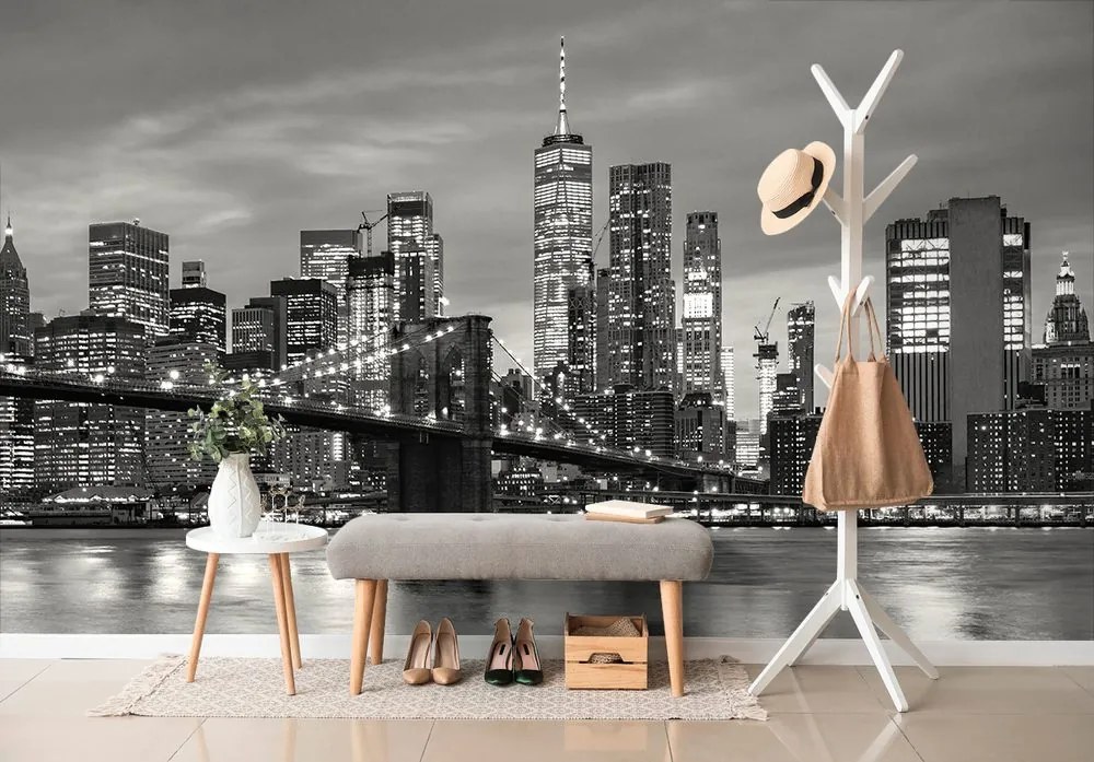 Carta da parati – Ponte di Brooklyn in bianco e nero