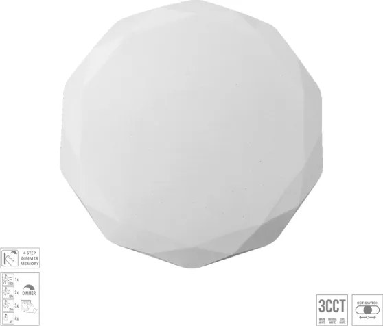 Prezent 71337 - Lampada da soffitto dimmerabile a LED IRIDIO LED/18W/230V Ø 34 cm bianca