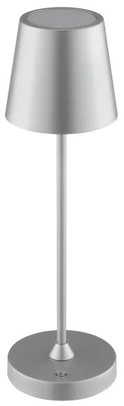 Brilliant - Lampada da tavolo ELORA LED ricaricabile e dimmerabile con comando touch LED/2,5W/5V 2700K IP44 argento