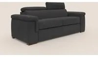 Divano Letto 3 Posti 200x100x95 cm in Tessuto Nero